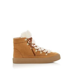 AQUA Womens Brown Fechado Round Toe Platform Leather Athletic Sneakers 9 B